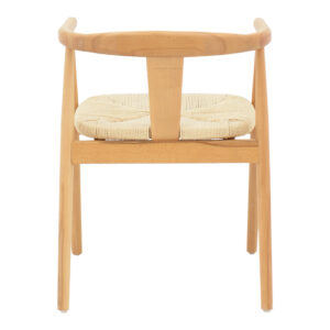 Πολυθρόνα Gernine pakoworld μασίφ ξύλο οξιάς και σχοινί σε φυσική απόχρωση 56x49x73εκ – 263-000048