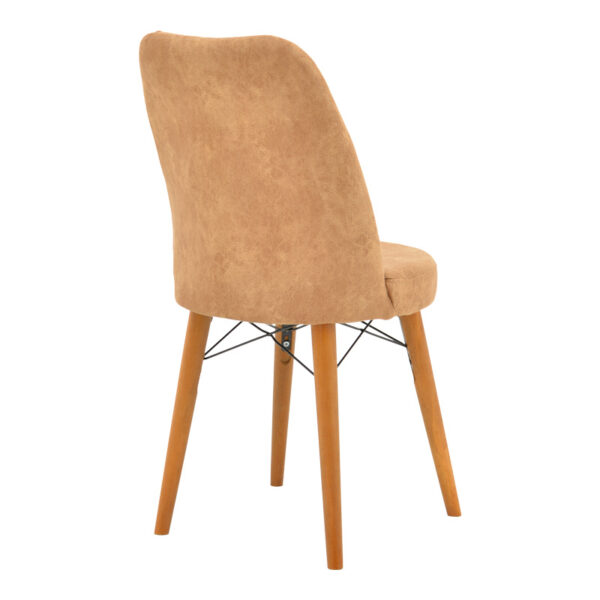 Καρέκλα Nevis I pakoworld antique καφέ ύφασμα-καρυδί πόδι – 266-000016