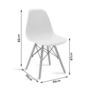 Καρέκλα Julita pakoworld PP γκρι-φυσικό πόδι 46x50x82εκ – 271-000006