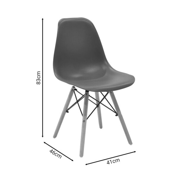 Καρέκλα Julita pakoworld PP καφέ-φυσικό πόδι 46x50x82εκ – 271-000014