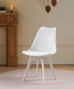 Καρέκλα Gaston I pakoworld PP-PU σε λευκή απόχρωση 48.5×53.5×81.5εκ – 271-000037