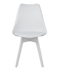 Καρέκλα Gaston I pakoworld PP-PU σε λευκή απόχρωση 48.5×53.5×81.5εκ – 271-000037