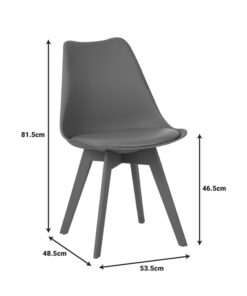 Καρέκλα Gaston I pakoworld PP-PU σε λευκή απόχρωση 48.5×53.5×81.5εκ – 271-000037