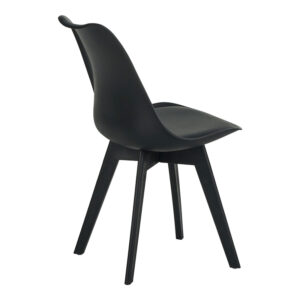 Καρέκλα Gaston I pakoworld PP-PU σε μαύρη απόχρωση 48.5×53.5×81.5εκ – 271-000038