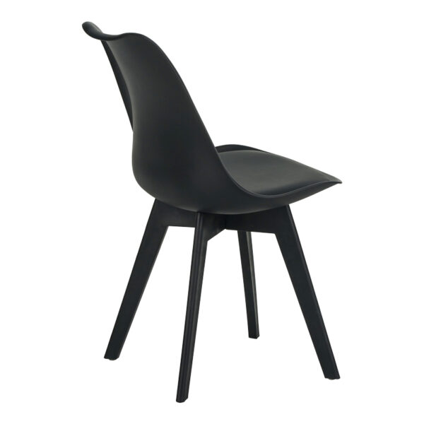Καρέκλα Gaston I pakoworld PP-PU σε μαύρη απόχρωση 48.5×53.5×81.5εκ – 271-000038
