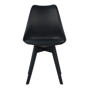 Καρέκλα Gaston I pakoworld PP-PU σε μαύρη απόχρωση 48.5×53.5×81.5εκ – 271-000038