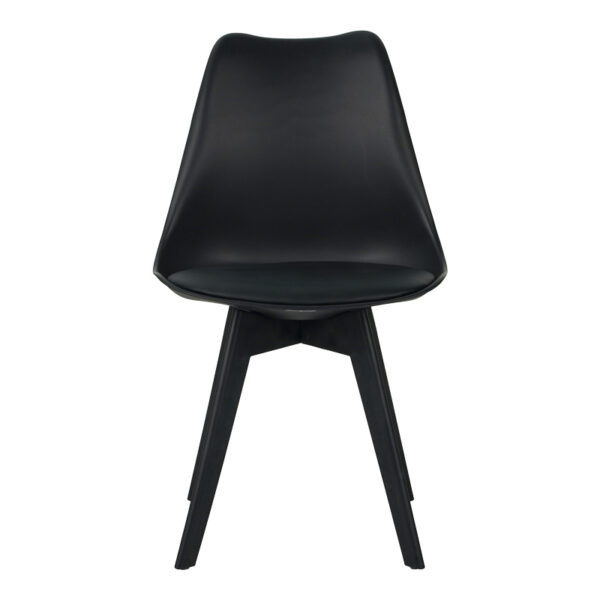 Καρέκλα Gaston I pakoworld PP-PU σε μαύρη απόχρωση 48.5×53.5×81.5εκ – 271-000038