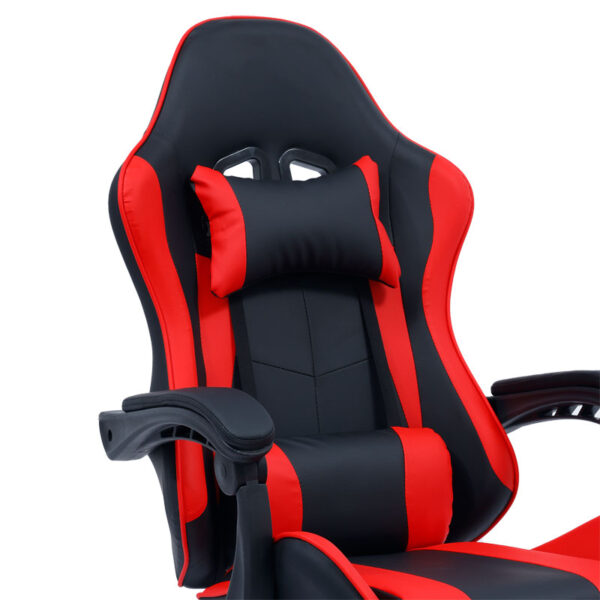 Καρέκλα γραφείου gaming William pakoworld PU μαύρο-κόκκινο – 275-000012