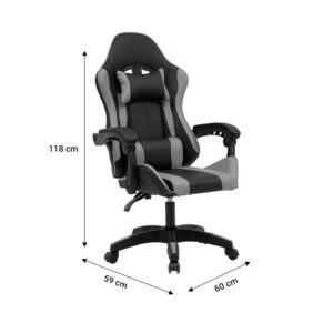 Καρέκλα γραφείου gaming William pakoworld PU μαύρο-κόκκινο – 275-000012