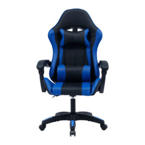 Καρέκλα γραφείου gaming William pakoworld PU μαύρο-μπλε – 275-000014
