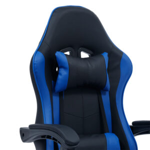 Καρέκλα γραφείου gaming William pakoworld PU μαύρο-μπλε – 275-000014