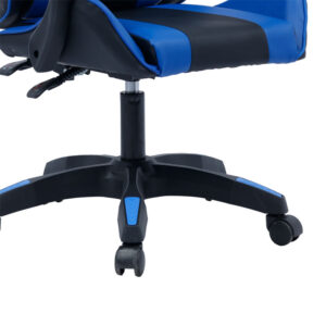 Καρέκλα γραφείου gaming William pakoworld PU μαύρο-μπλε – 275-000014