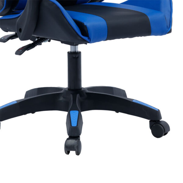 Καρέκλα γραφείου gaming William pakoworld PU μαύρο-μπλε – 275-000014