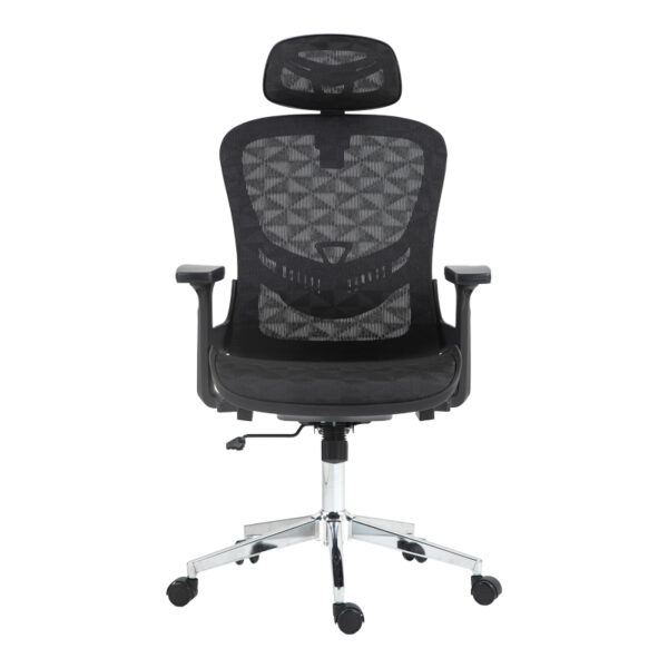 Καρέκλα γραφείου εργασίας Mergi pakoworld μαύρο mesh 62x63x120εκ – 275-000019