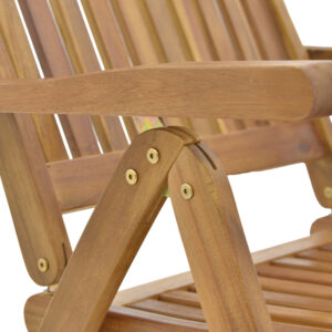 Πολυθρόνα 5 θέσεων Zerco pakoworld πτυσσόμενη ξύλο ακακίας φυσικό 61x65x110εκ – 282-000006