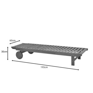 Ξαπλώστρα Weylar pakoworld ξύλο ακακίας φυσικό 60x193x30εκ – 282-000008