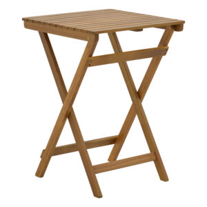 Τραπεζαρία Elijie-Lazio pakoworld σετ 3τεμ πτυσσόμενο φυσικό μασίφ ξύλο ακακίας 50x50x70εκ – 282-000042