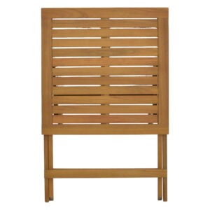 Τραπεζαρία Bistrual-Perdu pakoworld σετ 3τεμ πτυσσόμενο φυσικό μασίφ ξύλο ακακίας 60x60x72εκ – 282-000057