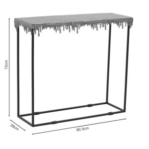 Κονσόλα Bulco Inart χρυσό-μαύρο μέταλλο 80.5x28x72εκ – 287-000018