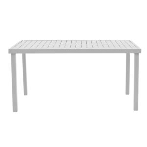 Τραπέζι Kliton  pakoworld αλουμινίου λευκό 150x80x74εκ – 288-000008