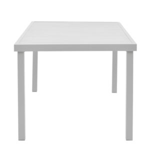 Τραπέζι Kliton  pakoworld αλουμινίου λευκό 150x80x74εκ – 288-000008