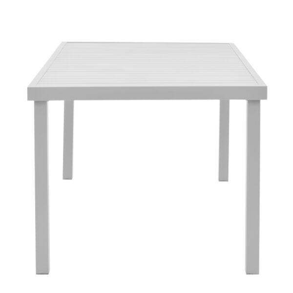 Τραπέζι Kliton  pakoworld αλουμινίου λευκό 150x80x74εκ – 288-000008