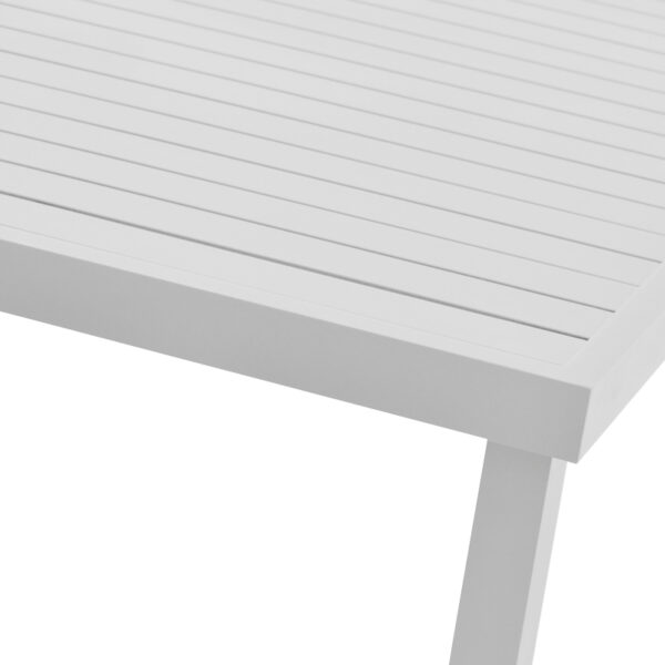 Τραπέζι Kliton  pakoworld αλουμινίου λευκό 150x80x74εκ – 288-000008