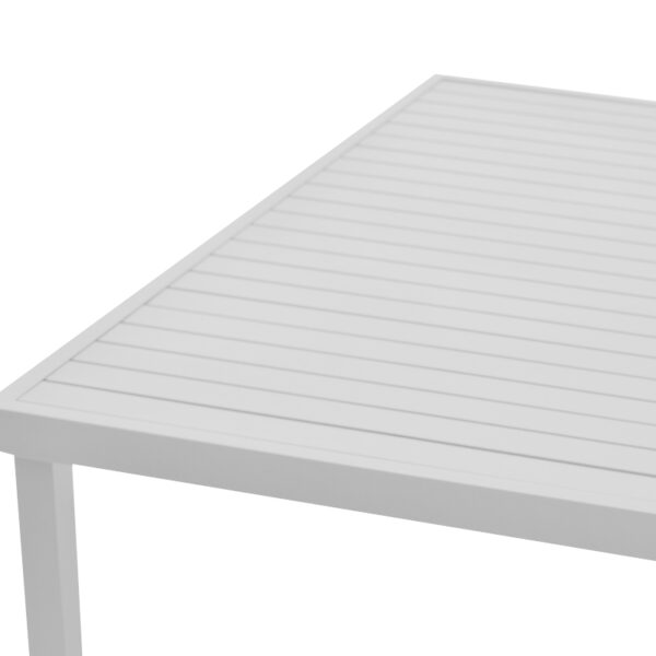 Τραπέζι Kliton  pakoworld αλουμινίου λευκό 150x80x74εκ – 288-000008