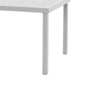 Τραπέζι Kliton  pakoworld αλουμινίου λευκό 150x80x74εκ – 288-000008