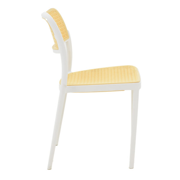 Καρέκλα Westley pakoworld pp φυσικό-λευκό  55x47x81εκ – 292-000001