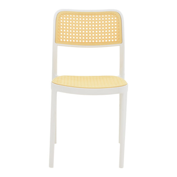 Καρέκλα Westley pakoworld pp φυσικό-λευκό  55x47x81εκ – 292-000001
