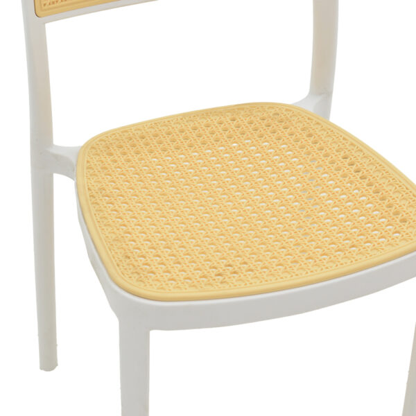 Καρέκλα Westley pakoworld pp φυσικό-λευκό  55x47x81εκ – 292-000001