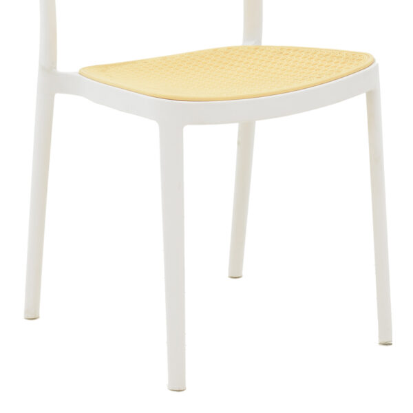 Καρέκλα Westley pakoworld pp φυσικό-λευκό  55x47x81εκ – 292-000001