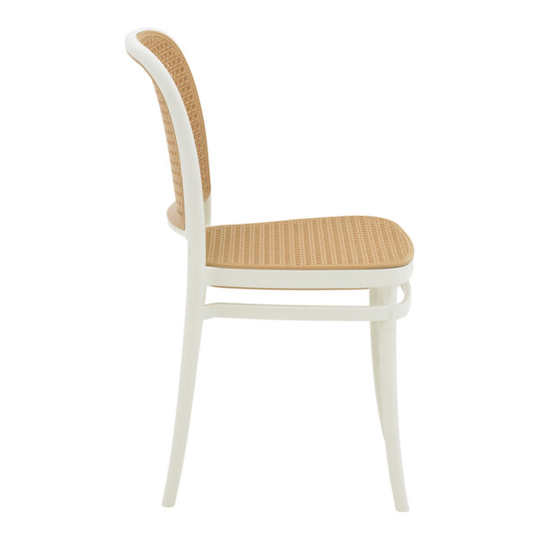 Καρέκλα Nereus pakoworld pp φυσικό-λευκό 45x43x84εκ – 292-000005