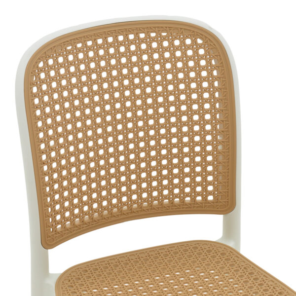 Καρέκλα Nereus pakoworld pp φυσικό-λευκό 45x43x84εκ – 292-000005