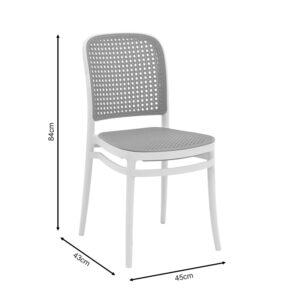 Καρέκλα Nereus pakoworld pp φυσικό-λευκό 45x43x84εκ – 292-000005