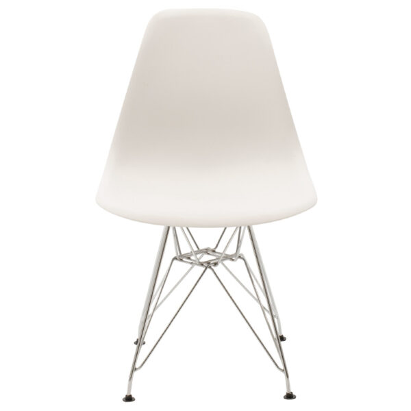 Καρέκλα Adelle pakoworld PP λευκό-inox πόδι 46x55x81εκ – 292-000013