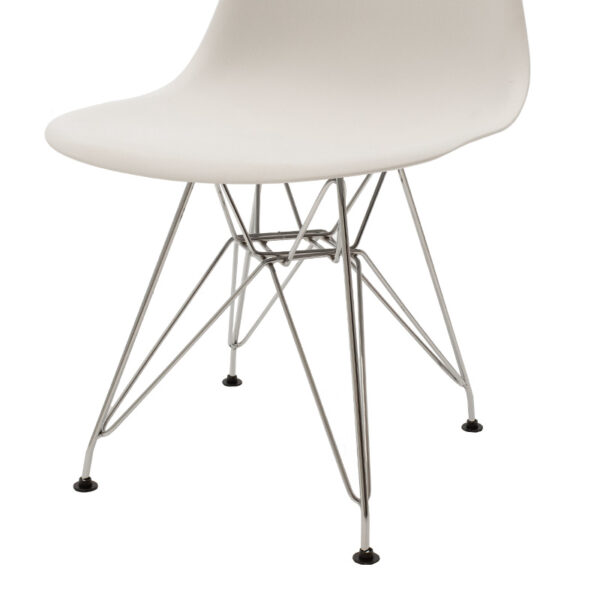 Καρέκλα Adelle pakoworld PP λευκό-inox πόδι 46x55x81εκ – 292-000013