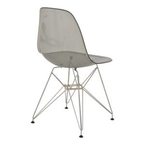 Καρέκλα Adelle pakoworld PP διάφανο γκρι-inox πόδι 46x55x81εκ – 292-000015