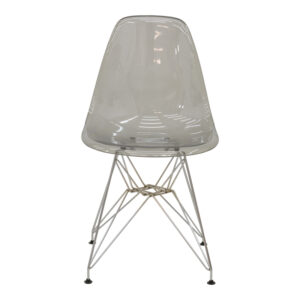 Καρέκλα Adelle pakoworld PP διάφανο γκρι-inox πόδι 46x55x81εκ – 292-000015