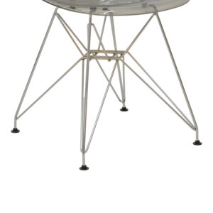Καρέκλα Adelle pakoworld PP διάφανο γκρι-inox πόδι 46x55x81εκ – 292-000015