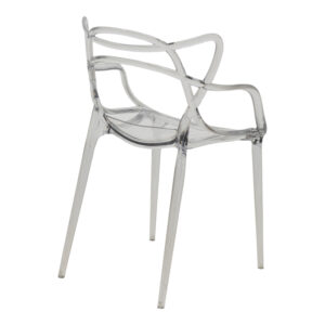 Καρέκλα Ramsei pakoworld PC διάφανο 55x53x84εκ – 292-000016
