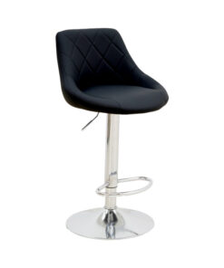 Σκαμπό μπαρ Boronez pakoworld πτυσσόμενο μαύρο pu-βάση χρωμίου 47x49x112εκ – 292-000031