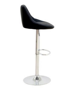 Σκαμπό μπαρ Boronez pakoworld πτυσσόμενο μαύρο pu-βάση χρωμίου 47x49x112εκ – 292-000031