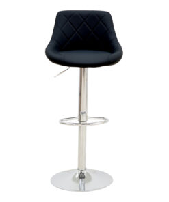 Σκαμπό μπαρ Boronez pakoworld πτυσσόμενο μαύρο pu-βάση χρωμίου 47x49x112εκ – 292-000031