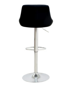 Σκαμπό μπαρ Boronez pakoworld πτυσσόμενο μαύρο pu-βάση χρωμίου 47x49x112εκ – 292-000031