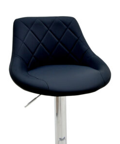 Σκαμπό μπαρ Boronez pakoworld πτυσσόμενο μαύρο pu-βάση χρωμίου 47x49x112εκ – 292-000031