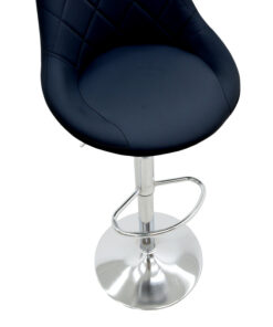 Σκαμπό μπαρ Boronez pakoworld πτυσσόμενο μαύρο pu-βάση χρωμίου 47x49x112εκ – 292-000031