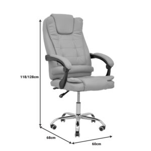 Καρέκλα γραφείου διευθυντή Toronsi pakoworld μπεζ pu 60x68x128εκ – 292-000057
