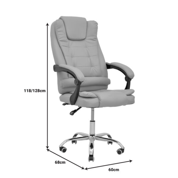Καρέκλα γραφείου διευθυντή Toronsi pakoworld μπεζ pu 60x68x128εκ – 292-000057